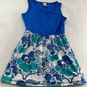 Gymboree 7‎ 100% Cotton Blue, Green Floral Dress